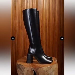 Dear Frances Sleek Black Tall Boots